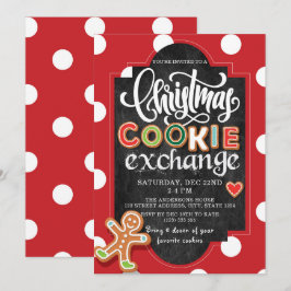 Holiday Cookie Exchange Party Red Polka Dot Einladung