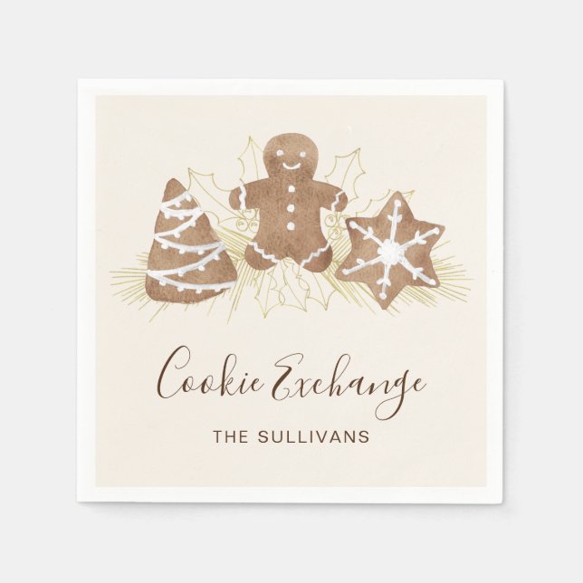 Holiday Cookie Exchange Party Serviette (Vorderseite)