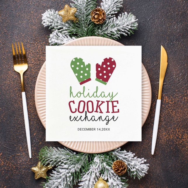 Holiday Cookie Exchange Party Weihnachtsfeiertage  Serviette (Von Creator hochgeladen)