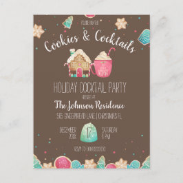 Holiday Cookies & Cocktails Party einladen Postkarte
