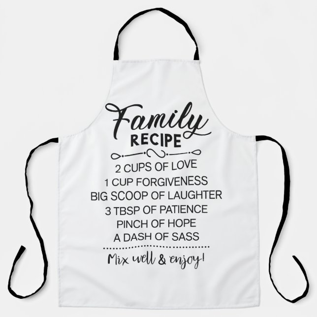 Holiday Cooking Gift | Family Kitchen Schürze (Vorderseite)
