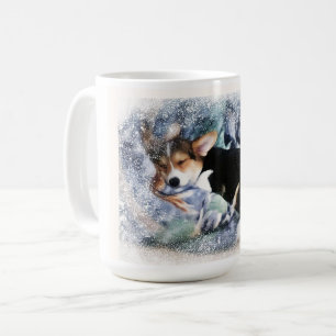 Holiday Corgi Welpe Kaffeetasse