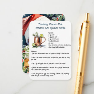 Holiday Cranberry Moskau Mule Cocktail Begleitkarte