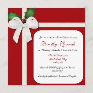 Holiday Custom Bridal Dusche Einladung