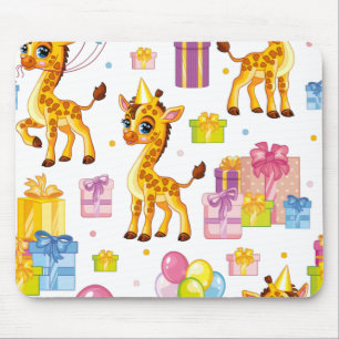 Holiday cute cartoon giraffe mousepad