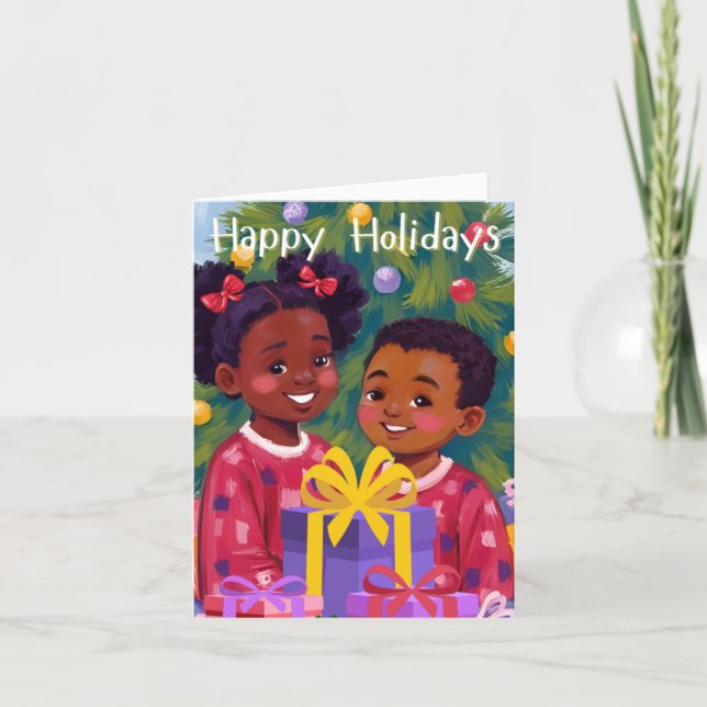 Holiday Cuties Card by Alicia McDaniel Fine Art Dankeskarte (Vorderseite)
