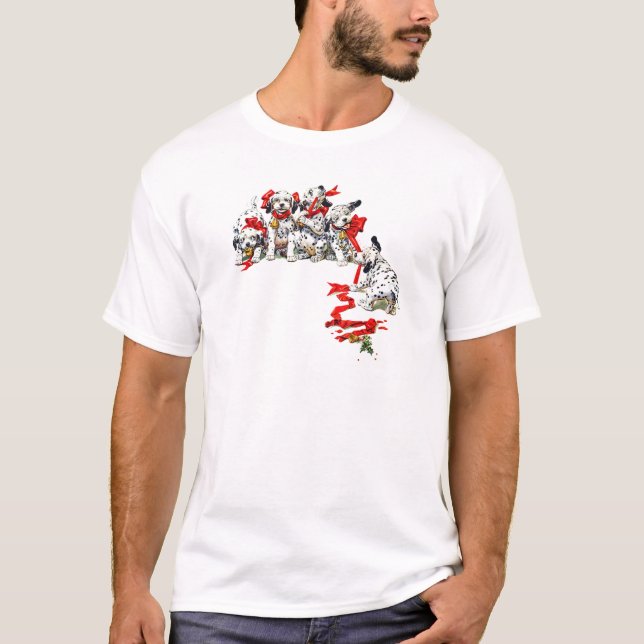 Holiday Dalmatiner Pups T-Shirt (Vorderseite)