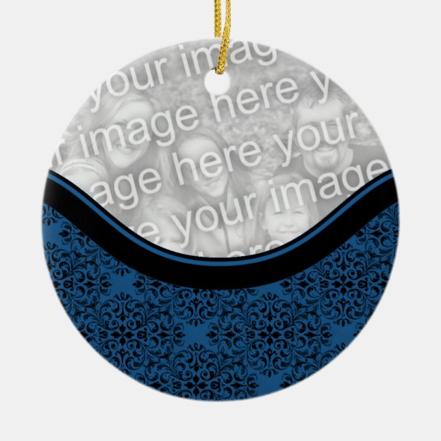 Holiday Damask Circle Ornament (Vorne)