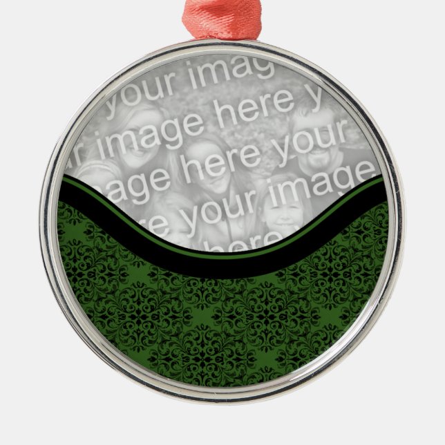 Holiday Damask Premium Ornament (Vorne)