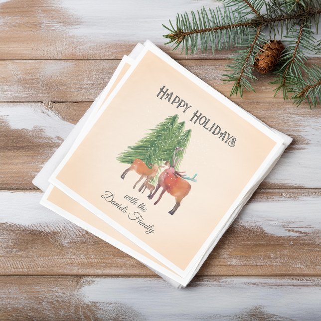 Holiday Dee im Schnee Personalisiert Serviette (Von Creator hochgeladen)