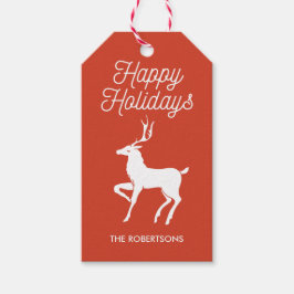 Holiday Deer Personalisiert Geschenkanhänger