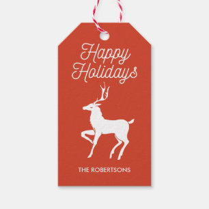 Holiday Deer Personalisiert Geschenkanhänger