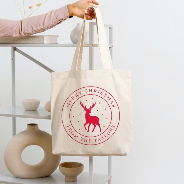 Holiday Deer Wiederverwendbare Tasche Weihnachtsge (Von Creator hochgeladen)