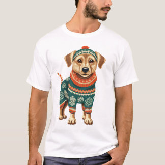 Holiday Dog Deluxe Design T-Shirt