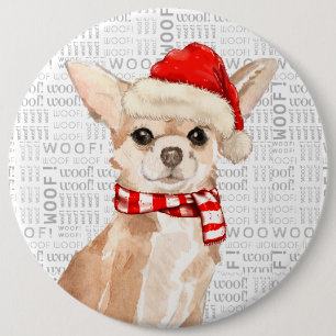 Holiday Dog Fleas Navidog Christmas Chihuahua Hint Button