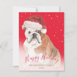 Holiday Dog Gold Rote Saison Gruß