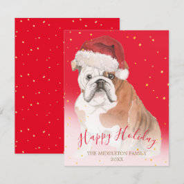 Holiday Dog Gold Rote Saison Gruß