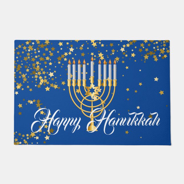 Holiday Doormat-Happy Hanukkah Fußmatte (Vorderseite)