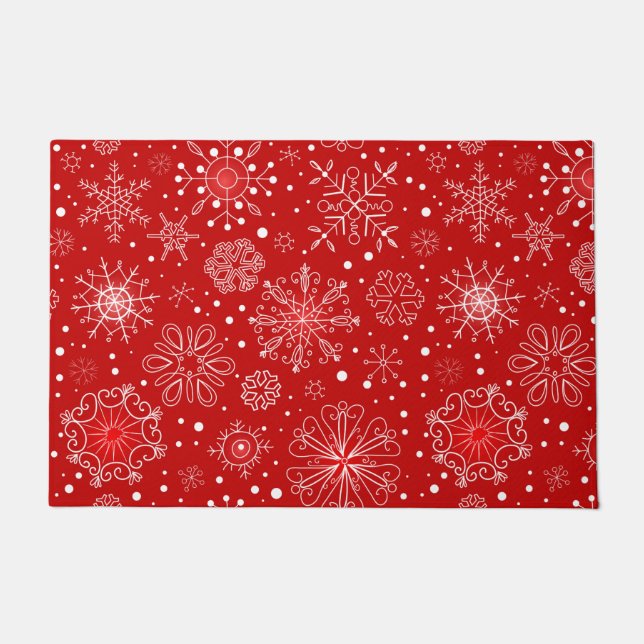 Holiday Doormat-Snowflakes Fußmatte (Vorderseite)