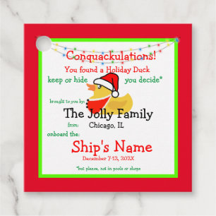 Holiday Duck Tag Geschenkanhänger