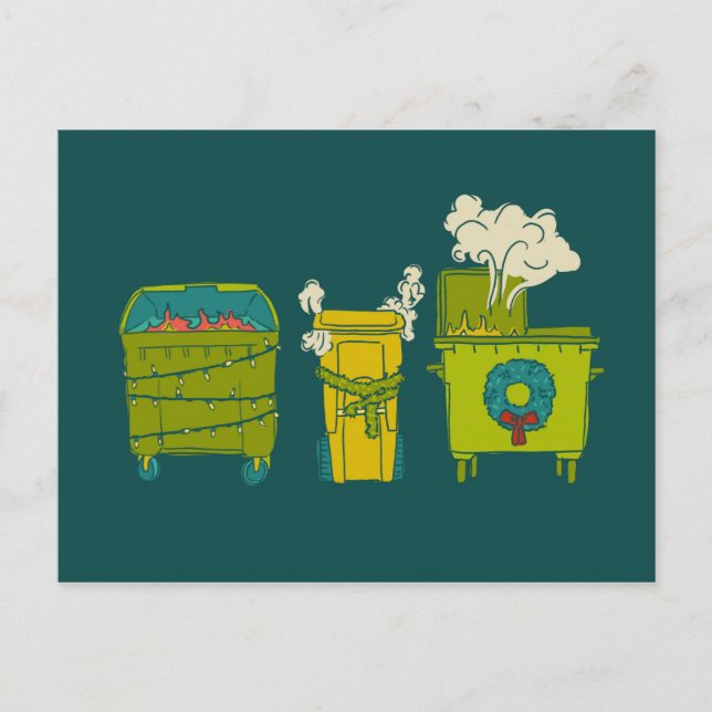 Holiday Dumpster Fire Postcard - "Sorry Postkarte (Vorderseite)