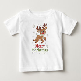 Holiday Elegant Soft Merry Christmas Party Baby T-shirt