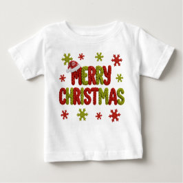 Holiday Elegant Soft Merry Christmas Party Baby T-shirt