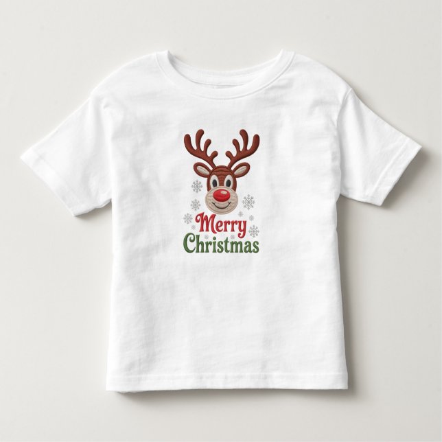 Holiday Elegant Soft Merry Christmas Party Kleinkind T-shirt (Vorderseite)
