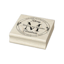 Holiday Elegante Monogram Rücksendeadresse Siegel