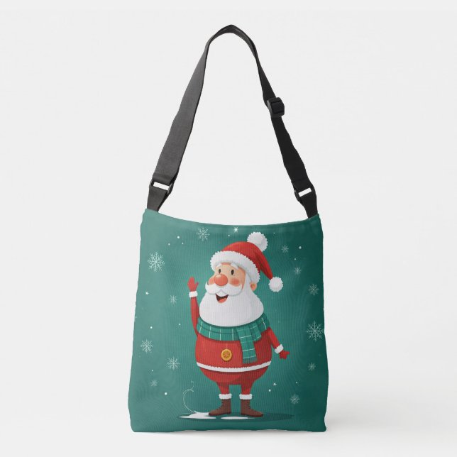 Holiday Elegante: Weihnachts Crossbody Bag Tragetaschen Mit Langen Trägern (Vorderseite)