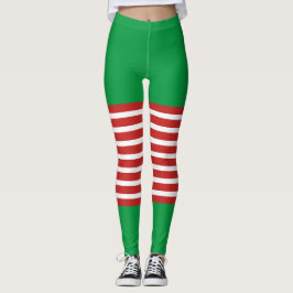 Holiday Elf Leggings Candy Cane Weihnachten