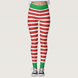 Holiday Elf Leggings Candy Cane Weihnachten