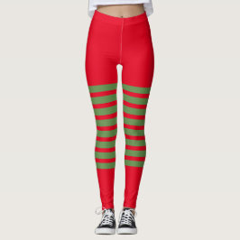 Holiday Elf Leggings Candy Cane Weihnachten