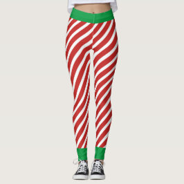 Holiday Elf Leggings Candy Cane Weihnachten