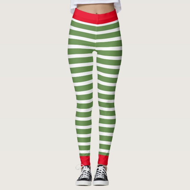 Holiday Elf Leggings | Christmas Elf Costume Pants (Vorderseite)