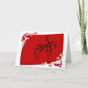 Holiday Equestrian Dressage Card Feiertagskarte