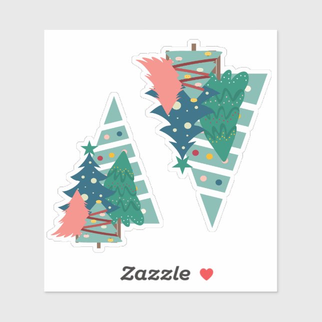 Holiday Evergreens Design Aufkleber (Blatt)