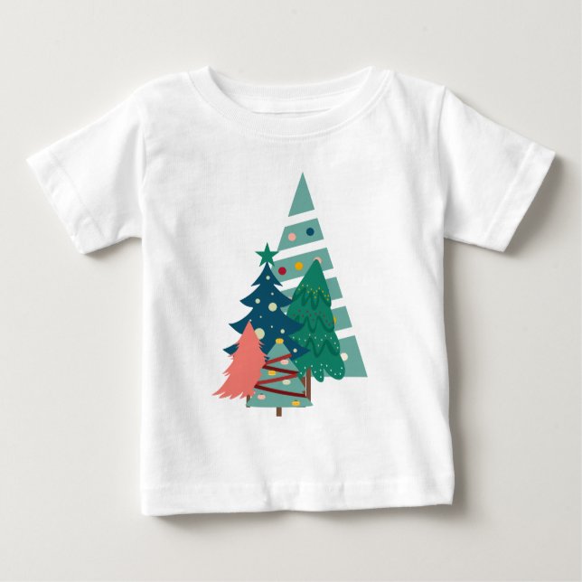 Holiday Evergreens Design Baby T-shirt (Vorderseite)