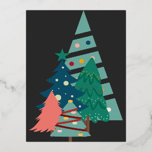 Holiday Evergreens Design Folien Feiertagspostkarte