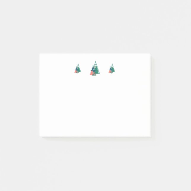 Holiday Evergreens Design Post-it Klebezettel (Vorderseite)
