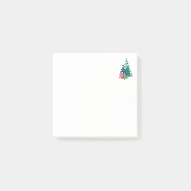 Holiday Evergreens Design Post-it Klebezettel (Vorderseite)