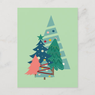 Holiday Evergreens Design Postkarte