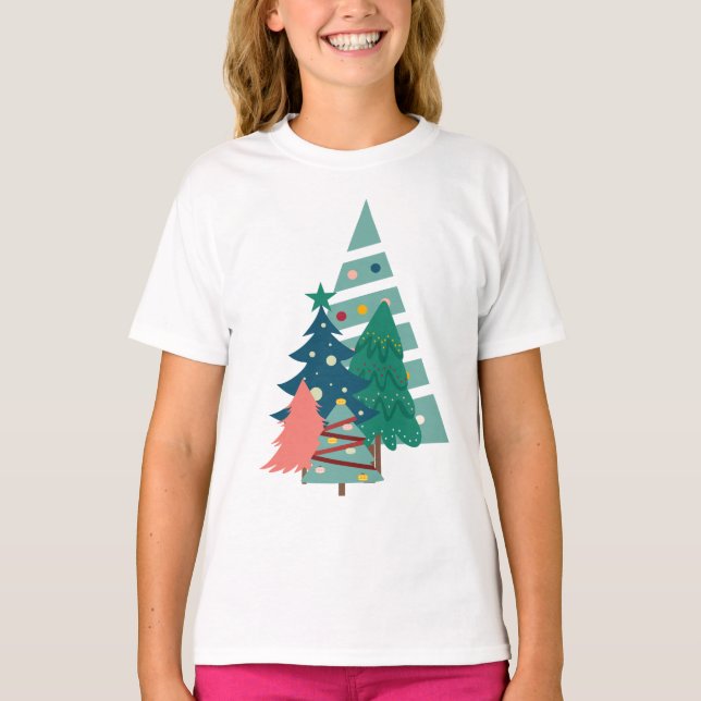 Holiday Evergreens Design T-Shirt (Vorderseite)