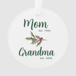 Holiday Family Foto Oma Christmas Keepake Ornament