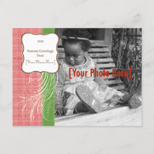 Holiday Fancy Foto Card Feiertagspostkarte