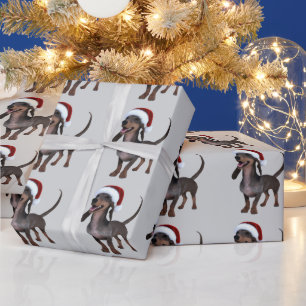 Holiday Fertigpäckchen Dackel Wurst Hund mit Weihn Geschenkpapier