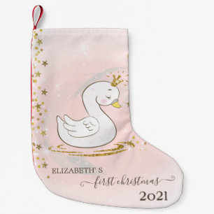 Holiday First Christmas Baby Swan Kleiner Weihnachtsstrumpf