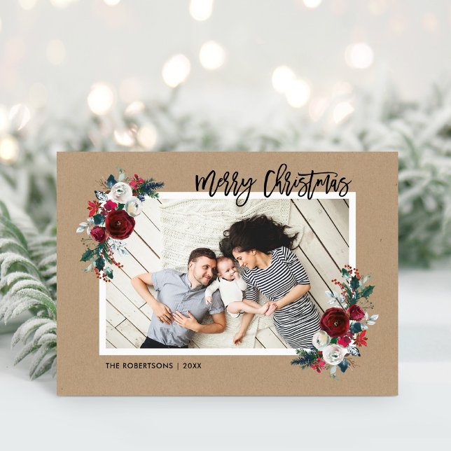 Holiday Floral 2 Foto Falten Weihnachten (Von Creator hochgeladen)