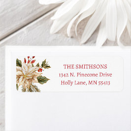 Holiday Floral Christmas Adresse