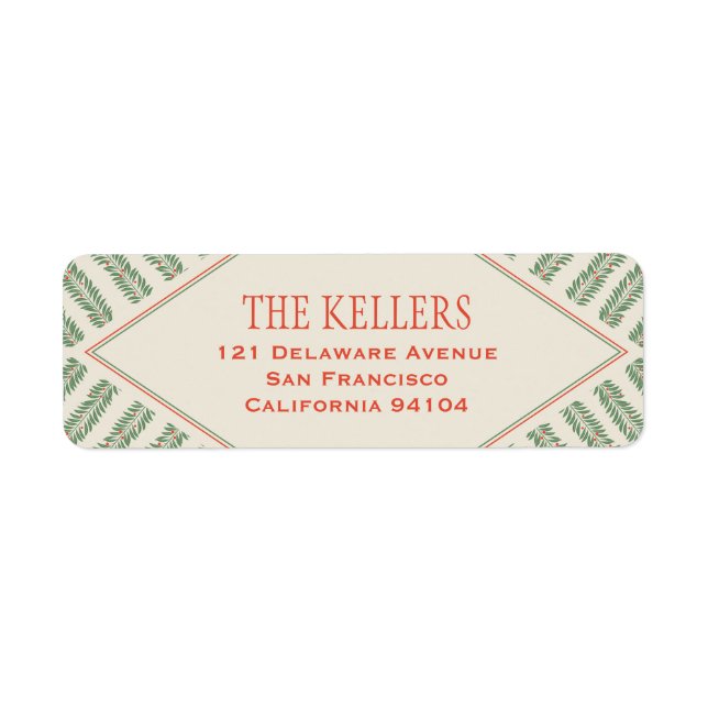 Holiday Foliage Quadrant Ivory and Green (Vorne)